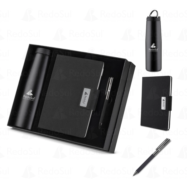 Kit escritório Caderno, Garrafa e Caneta Metalica Kit escritório Caderno, Garrafa e Caneta Metalica